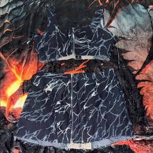 Thunder Denim Skirt Set